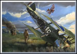 "Encounter with a Legend"-Rich Thistle-Red Baron World War I Aviation Art